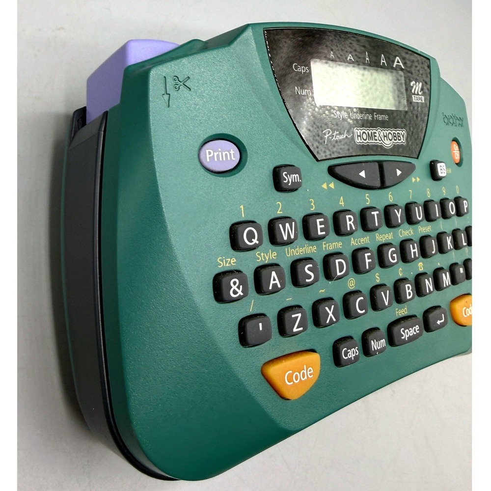 Brother P-Touch PT-65 Home & Hobby Label Maker Teal Green Electronic, Works! - Picture 7 of 12